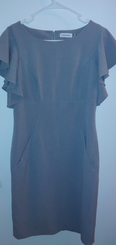 Taupe Calvin Klein Dress Size 4